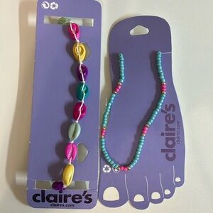 Claire’s beaded anklet bundle of 2pcs
